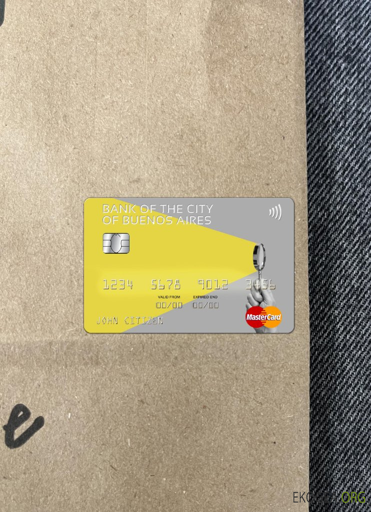 Argentine Banque de la ville de Buenos Aires mastercard photolook recto